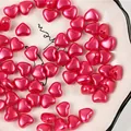 8mm rose red heart-shaped ABS imitation pearl beads for DIY jewelry making and bracelets - 2500颗装(8mm) / Red