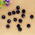 Faceted black acrylic beads for DIY jewelry making and children's early education. - Solid Black / 10mm