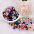 Multicolor mix sized 3-10mm faux pearl beads for DIY jewelry making accessories - Perforated Round Beads / Approx. 8000 Pieces/Pack / Multicolor Mixed Series (NO.6)