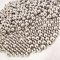 Silver metallic acrylic round beads with holes for DIY jewelry making accessories - 6mm (ai-500g/Pack) / White K