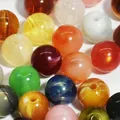 Assorted 6-20mm colorful round acrylic jelly beads for DIY handmade jewelry crafts - 8mm (ai-500g/Pack) / Double Color Mix