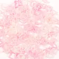 Macro view of detailed pink and white gradient pearl charms in various assorted shapes - 2000 Pieces/Pack (500g) / Pink
