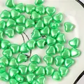 8mm green heart-shaped faux pearl loose beads for DIY jewelry making and crafts - 2500颗装(8mm) / Grass Green