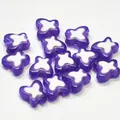 Purple and white butterfly acrylic beads for DIY children's handmade jewelry making kits - Butterfly Style / 500g Pack / Purple