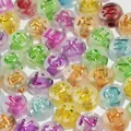 Colorful 7mm acrylic alphabet beads for DIY jewelry making - 4000 Pieces/Pack / Matte White Colorful Letter
