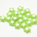 Green acrylic star bead-in-bead DIY jewelry making material for children handmade kits - Star Shape / 500g Pack / Green