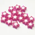 Star shaped pink and white acrylic beads for DIY children jewelry making crafts - Star Shape / 500g Pack / Rose Red