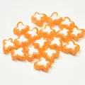 Colorful orange and white acrylic butterfly beads for DIY jewelry making and kids crafts - Butterfly Shape / 500g Pack / Orange