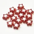 Two-tone red and white star-shaped acrylic beads for DIY jewelry making and kids crafts - Star Shape / 500g Pack / Red