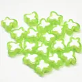Green butterfly shaped acrylic beads with white center for DIY jewelry making kits - Butterfly Shape / 500g Pack / Light Green