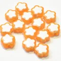 Orange flower acrylic beads for children's DIY handmade jewelry making kits - Plum Blossom / 500g Pack / Orange