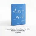 Coffret cadeau de 30 cartes postales bleues artistiques, 93x143mm pour décoration et messages. - Bureau de Poste Chanson Lente