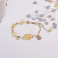 Handgemaakte natuurlijke gele kristallen Pixiu armband voor dames met Good Luck tag - Citrine Pixiu Bracelet