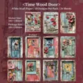 Vintage wooden door pattern DIY material paper kit for journaling pack of 20 sheets - Time Wooden Door / 20 Sheets