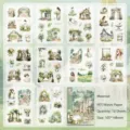 Vintage European botanical garden sticker pack with 10 sheets of PET and washi paper - Spring Wild Apricot / 10 Pcs