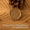 Vintage bronze 3D embossed wax seal sticker for envelopes with For You engraving - 10 Pieces / Bronze