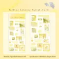 Autocollants timbres en PVC thème jasmin pour journal, série Matin Brumeux, 180x90mm - Trace de Jasmin