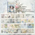 40 sheets of vintage blue series aesthetic decorative paper for journaling - 40 Pieces/Pack / Blue Dreamy Fantasy