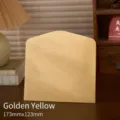 Golden yellow kraft paper envelope with gold foil text for greeting cards - All the Best / Gold Yellow