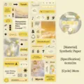 Detailed macro view of Orange Dawn aesthetic washi tape made of durable synthetic paper - Orange Dawn