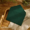 Busta vintage in carta verde scuro con texture 111x161mm per inviti matrimonio - Verde Scuro / 111x161mm