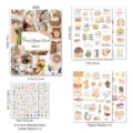 Vision board book and sticker set with detailed size dimensions in inches and cm - Bohemian Style Vision Board Book (HC002-YMX)