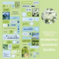 Green ins style decorative paper tape sticker for DIY scrapbooking journaling - Leisurely Green Field