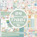 Vision board sticker set with 24 sheets and over 1700 decorative stickers - Boho Style (CZ001A02)