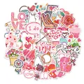 Set of 100 pink waterproof love stickers with holographic finish for DIY decoration - Q25-Holographic / 50 Sheets / Pink