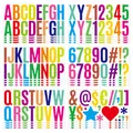 Bunte 2,5-Zoll-Alphabet- und Zahlenaufkleber für Pinnwände in Schulen und Klassen - 6 Stück / bunt