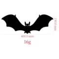 Schwarze Halloween-Fledermaus-Hängedekoration mit leuchtend grünen Augen, 400 x 150 mm - Große Fledermaus (WSJBF)