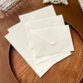 Elegant creamy stationery set including 4 letter papers and 2 envelopes for message cards - Dove Wind Chime (148x204mm Paper x4 And 156x108mm Envelope x2)