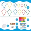 Complete children's DIY kite making kit with colorful frames, paper, and strings - Kite Style
