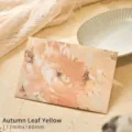 Elegant vintage floral embossed envelope in autumn leaf yellow color 112x160mm size - 112mmx160mm / Autumn Leaf Yellow