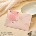 Elegant vintage embossed floral paper envelope in cherry blossom pink, 112x160mm - 112mmx160mm / Sakura Pink