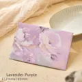 Lavender purple vintage floral envelope with textured oil painting style pattern - 112mmx160mm / Lavender