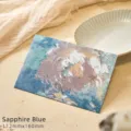 Vintage floral envelope in sapphire blue with embossed flower pattern, 112x160mm - 112mmx160mm / Sapphire Blue