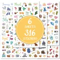 Set di 6 fogli di adesivi decorativi per agenda mesi e vacanze scrapbooking fai-da-te - Adesivi Planner Mensile (HXH) / 6 pezzi