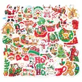 Waterproof holographic laser Christmas stickers set with Santa and snowman - TT171