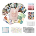 DIY vision board kit with pink Dream List journal, stickers and inspirational cards set - Vision Board Set 01 / Pink