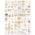 Set of 4 sheets with inspirational English vision board stickers for DIY journaling - 4pcs / Bohemian Vision Style