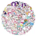 Sortiment von 100 niedlichen Cartoon Einhorn Aufklebern für Koffer und Tagebücher - Einhorn Stil / 100er Pack