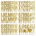 Autocollants de lettres et chiffres en feuille d'or 2,5 pouces pour déco DIY - 6 pièces / Or