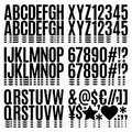 2.5 Zoll große schwarze selbstklebende Buchstaben und Zahlen Aufkleber für Briefkästen - 6 Stück / Schwarz