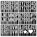 2,5 Zoll große weiße Buchstaben- und Zahlenaufkleber für Briefkästen und Tafeln - 6 Stück / Weiß