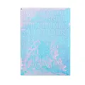 Blad met irillerende lichtgevende holografische alfabet- en cijferstickers voor DIY - Lichtgevend Kleurrijk