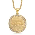 Collana con pendente 'L'Ultima Cena' placcata in oro con bordo di strass - solo ciondolo / Oro