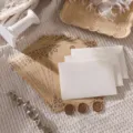 Vintage letter paper and envelope set with 3 envelopes, 3 wax seals, and 10 kraft sheets - 3 Envelopes + 10 Kraft Rose Letter Sheets + 3 Wax Seals / White