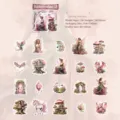 Fantasy fairy and magical unicorn washi sticker pack, 20 pieces Spring Overture collection - Pack of 20 / Spring Overture