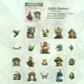 20pcs Fairy and Dragon Washi Stickers for DIY Scrapbooking and Journaling - Pack of 20 / Firefly Phantom